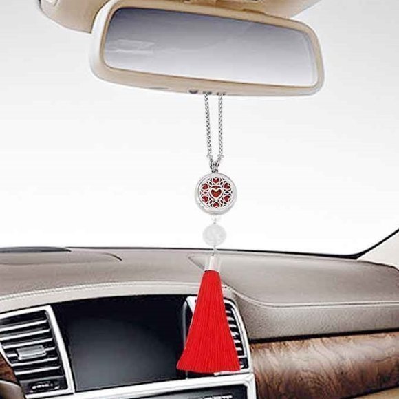 One Stainless Steel Car Essential Oil Red Hearts - Picture 2 of 2